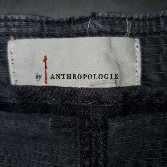 Anthropologie Jennie Ripstop High Rise Cargo Ankle Pant Washed Black Utility 28 - Picture 11 of 14
